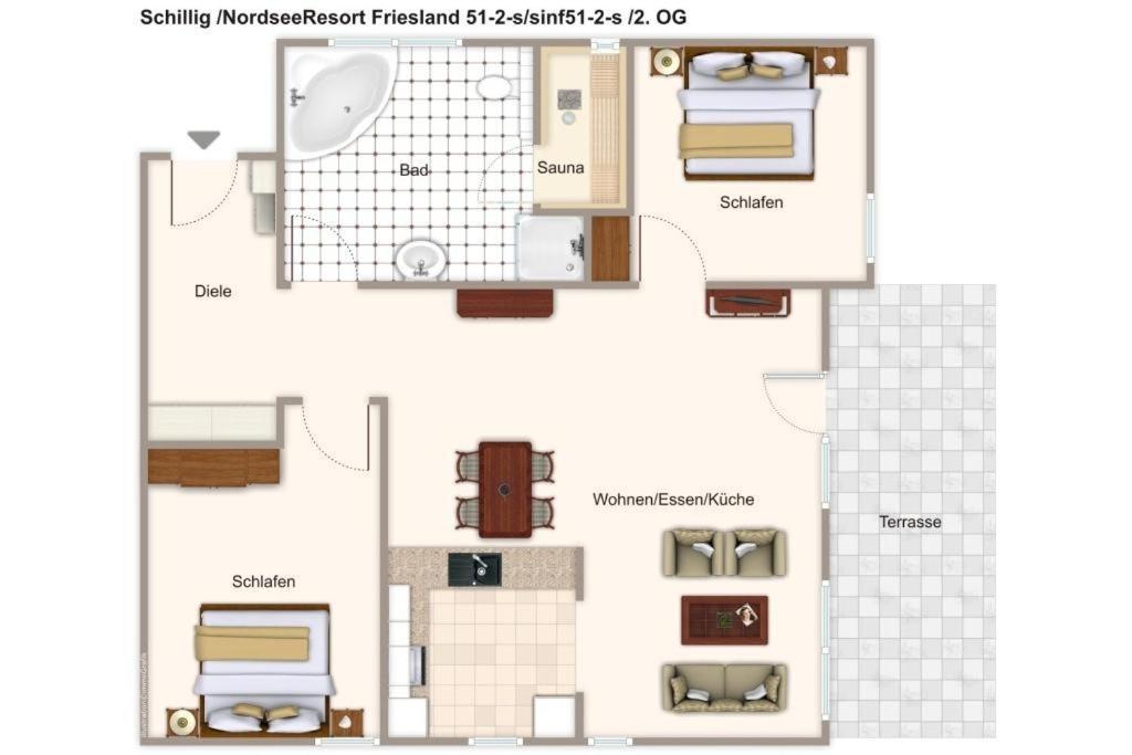 Nordseeresort Friesland Nordseeresort Friesland 51-2-S Schillig Bagian luar foto